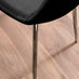Novara Chrome Metal Round Glass Dining Table And 4 Black Corona Silver Dining Chairs