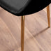 Novara Gold Metal Round Glass Dining Table And 4 Black Corona Gold Dining Chairs