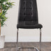 Leonardo Glass And Chrome Metal Dining Table And 4 Black Murano Chairs Set