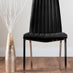 Atlanta White High Gloss And Chrome Metal Rectangle Dining Table And 4 Black Isco Dining Chairs Set