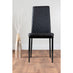Palma Black Semi Gloss Round Dining Table & 4 Black Milan Black Leg Chairs
