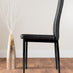 Carson White Marble Effect Dining Table & 6 Black Milan Black Leg Chairs