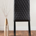 Imperia 4 Black Dining Table and 4 Black Milan Black Leg Chairs