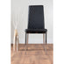 Arezzo Large Extending Dining Table and 8 Black Milan Chairs