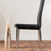 Atlanta Modern Rectangle Chrome Metal High Gloss White Dining Table And 6 Black Milan Chairs Set