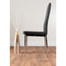 Imperia Grey Modern High Gloss Dining Table And 6 Black Milan Dining Chairs Set