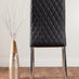 Arezzo Large Extending Dining Table and 6 Black Milan Chairs