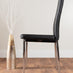 Seattle Glass and Black Leg Square Dining Table & 4 Black Milan Chrome Leg Chairs