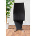 Imperia 4 Modern Black High Gloss Dining Table And 4 Black Luxury Willow Chairs Set