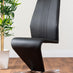 Elina White Marble Effect Round Dining Table & 2 Black Willow Chairs
