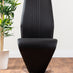 Renato 120cm High Gloss Extending Dining Table and 6 Black Willow Chairs