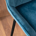 Andria Black Leg Marble Effect Dining Table and  6 Blue Pesaro Black Leg Chairs