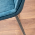 LIRA 100 Extending Dining Table and 4 Blue Pesaro Silver Leg Chairs