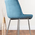 LIRA 100 Extending Dining Table and 4 Blue Pesaro Silver Leg Chairs