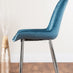 LIRA 100 Extending Dining Table and 4 Blue Pesaro Silver Leg Chairs