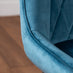 LIRA 100 Extending Dining Table and 4 Blue Pesaro Silver Leg Chairs