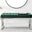 Cambridge Modern Green Velvet And Silver Metal Bench