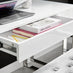 Cambridge White High Gloss 1 Drawer Dresser Desk