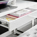 Cambridge White High Gloss 1 Drawer Dresser Desk