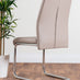 Leonardo Glass And Chrome Metal Dining Table And 4 Cappuccino Beige Lorenzo Dining Chairs
