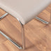 Enna White Glass Extending Dining Table and 4 Cappuccino Lorenzo Chairs