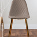 Andria Gold Leg Marble Effect Dining Table and  6 Cappuccino Corona Gold Leg Chairs