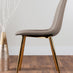 Novara Gold Metal Round Glass Dining Table And 4 Cappuccino Beige Corona Gold Dining Chairs