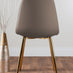 Andria Gold Leg Marble Effect Dining Table and  6 Cappuccino Corona Gold Leg Chairs