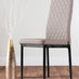Carson White Marble Effect Dining Table & 4 Cappuccino Milan Black Leg Chairs