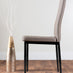 Carson White Marble Effect Dining Table & 4 Cappuccino Milan Black Leg Chairs