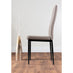 Arezzo Large Extending Dining Table and 8 Cappuccino Milan Black Leg Chairs
