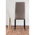 Andria Black Leg Marble Effect Dining Table and  6 Cappuccino Milan Black Leg Chairs