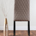 Carson White Marble Effect Dining Table & 4 Cappuccino Milan Black Leg Chairs