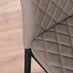 Carson White Marble Effect Dining Table & 4 Cappuccino Milan Black Leg Chairs