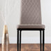 Carson White Marble Effect Dining Table & 4 Cappuccino Milan Black Leg Chairs