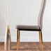 Novara 100cm Gold Round Dining Table and 4 Cappuccino Gold Leg Milan Chairs