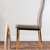 Arezzo White High Gloss Extending Dining Table & 8 Cappuccino Milan Gold Leg Chairs