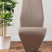 Giovani High Gloss And Glass Dining Table And 6 Cappuccino Beige Willow Chairs Set