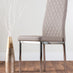 Carson White Marble Effect Dining Table & 4 Cappuccino Milan Chrome Leg Chairs