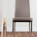 Carson White Marble Effect Dining Table & 4 Cappuccino Milan Chrome Leg Chairs