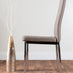 Carson White Marble Effect Dining Table & 4 Cappuccino Milan Chrome Leg Chairs
