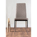 Imperia Grey Modern High Gloss Dining Table And 6 Cappuccino Milan Dining Chairs Set