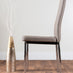 Selina Chrome Round Square Leg Glass Dining Table And 4 Cappuccino Beige Milan Chairs Set