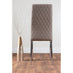 Imperia 4 Modern Grey High Gloss Dining Table And 4 Cappuccino Modern Milan Chairs Set