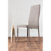 Imperia 4 Modern Grey High Gloss Dining Table And 4 Cappuccino Modern Milan Chairs Set