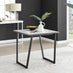 Carson Square White Marble Effect and Black Metal 2 Seater Dining Table