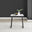 Carson Square White Marble Effect and Black Metal 2 Seater Dining Table