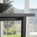 Carson Square White Marble Effect and Black Metal 2 Seater Dining Table
