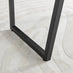 Carson Square White Marble Effect and Black Metal 2 Seater Dining Table