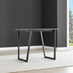 Carson Square White Marble Effect and Black Metal 2 Seater Dining Table